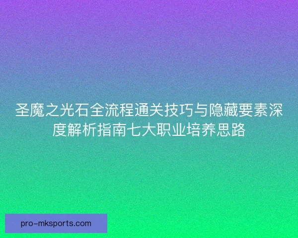 圣魔之光石全流程通关技巧与隐藏要素深度解析指南七大职业培养思路