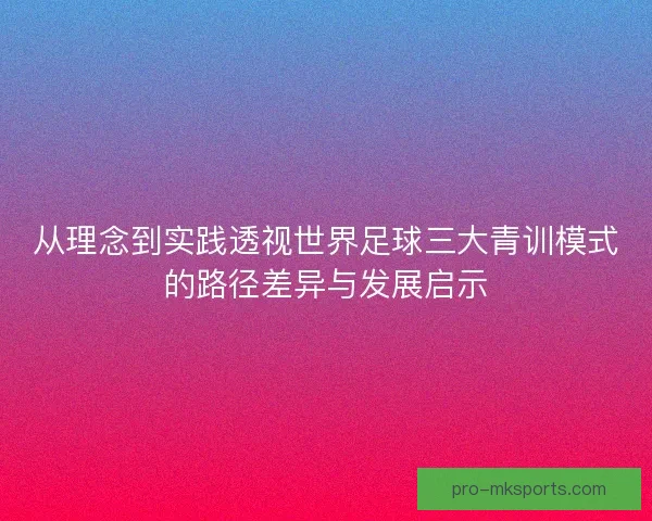 从理念到实践透视世界足球三大青训模式的路径差异与发展启示
